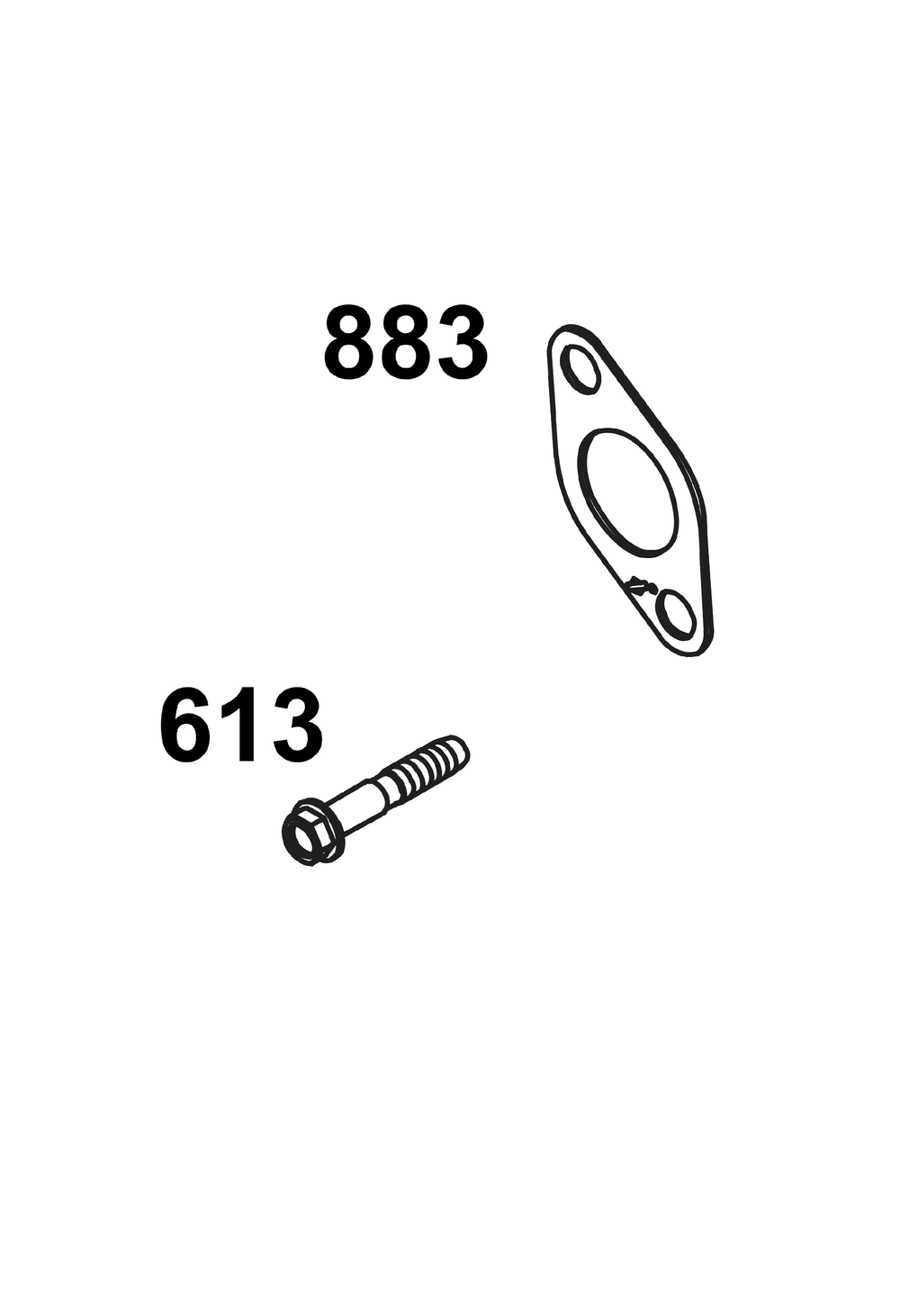Exhaust Group Diagram and Parts List for 49R977-0016-G1  Briggs and Stratton Engine